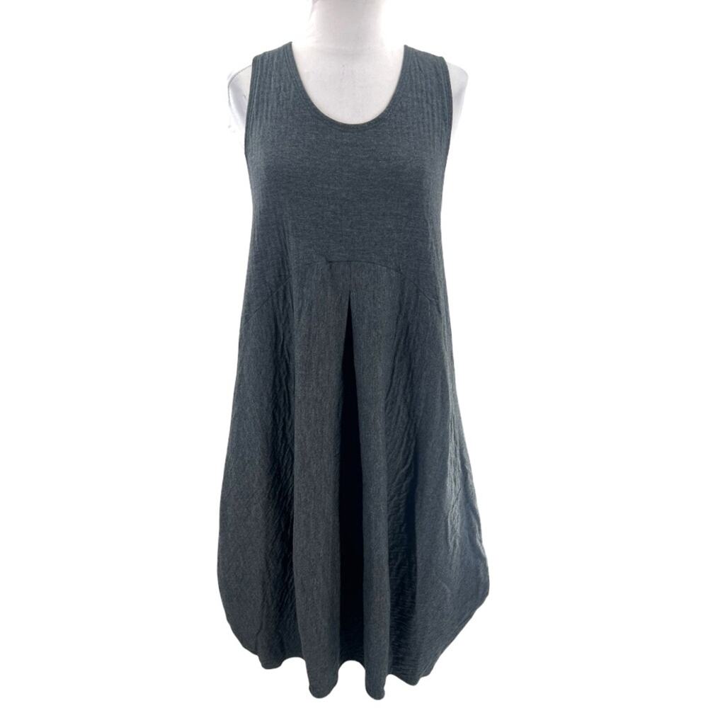 Noblu tent dress gray midi lagenlook sz S